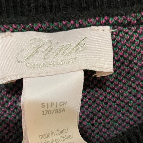 PINK Victoria's Secret Black W/Pink Cherries Size Small - Picture 2 of 8